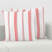 Coral Pink & Gray Striped Stripe