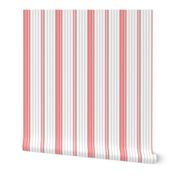 Coral Pink & Gray Striped Stripe