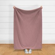 JP24 - Checkerboard in One Inch Squares of Two Tone Rusty Mauve
