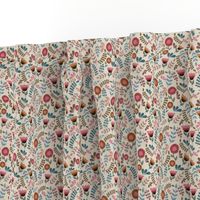 Vintage Gouache Floral // Feminine Fabric // 7x7