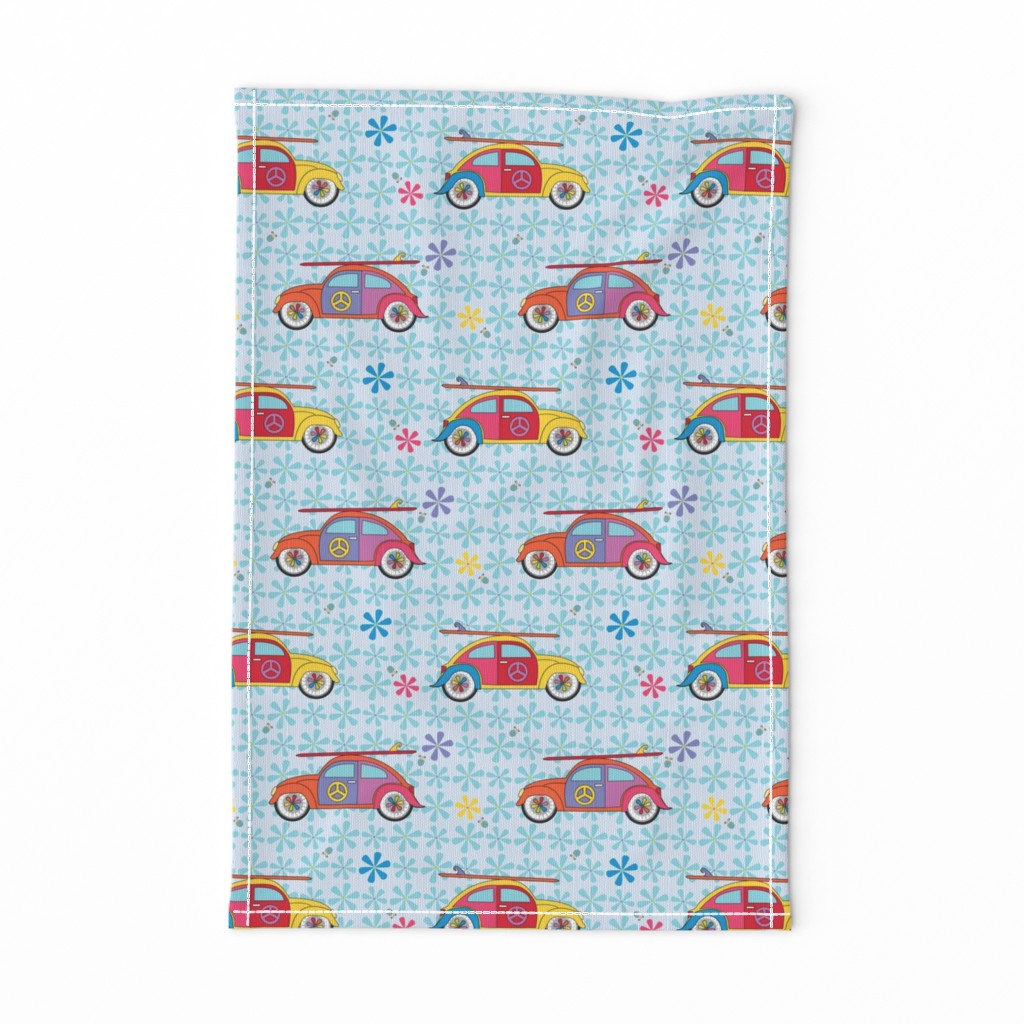 Hippy Surfie Bug Cars light blue