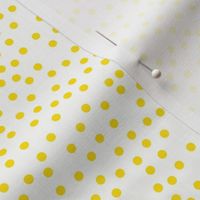 Twinkling Daffodil Yellow Dots on Icy Cream - Medium Scale