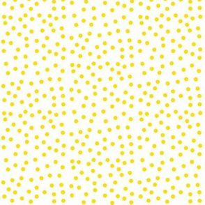 Twinkling Daffodil Yellow Dots on Icy Cream - Medium Scale