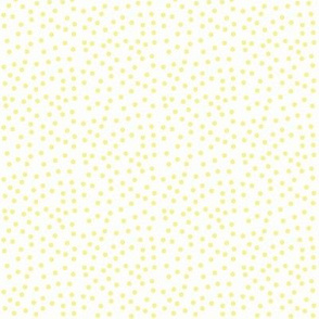 Twinkling Buttery Yellow Dots on Icy Cream - Small Scale