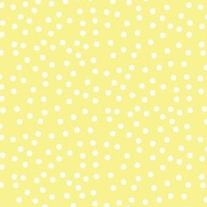 Twinkling Icy Cream Dots on Buttery Yellow - Medium Scale