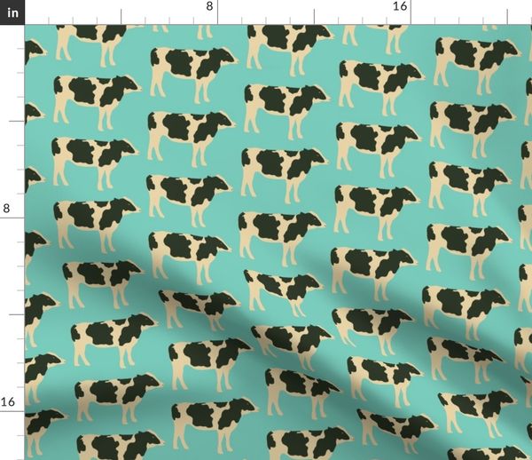 Country Fair - Blue Ribbon Cow - Spoonflower