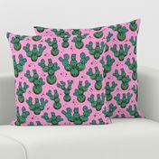 circle and dot cacti - pink