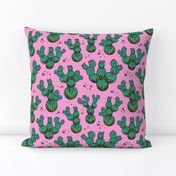 circle and dot cacti - pink