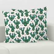 circle and dot cacti - white