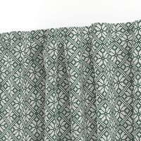 fair isle snowflake (green) || winter knits reversed