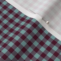 JP8 - Small - Buffalo Plaid in Burgundy and Teal Pastel