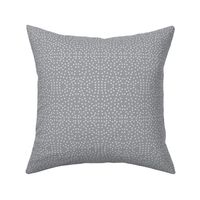 Dotty Eyelet Lace of Silver Mist on Mystic Grey - Medium Scale 