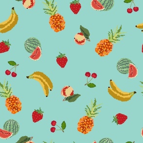 pixel mix fruits