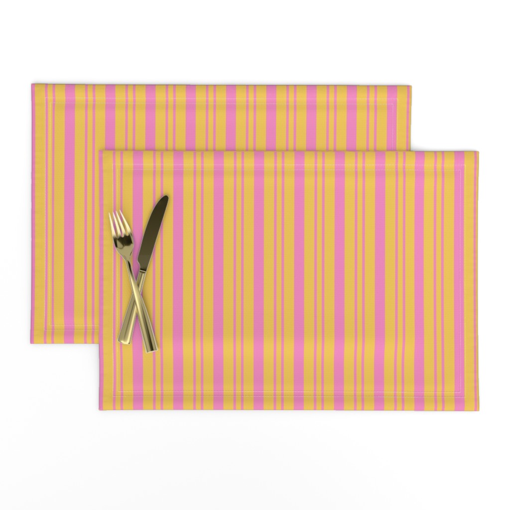 JP26 - Step Back Yellow and Savvy Pink  Rhythmic Stripes