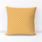 JP26 - Medium- Checkerboard in Half Inch Checks of Sunny Yellow and Pink