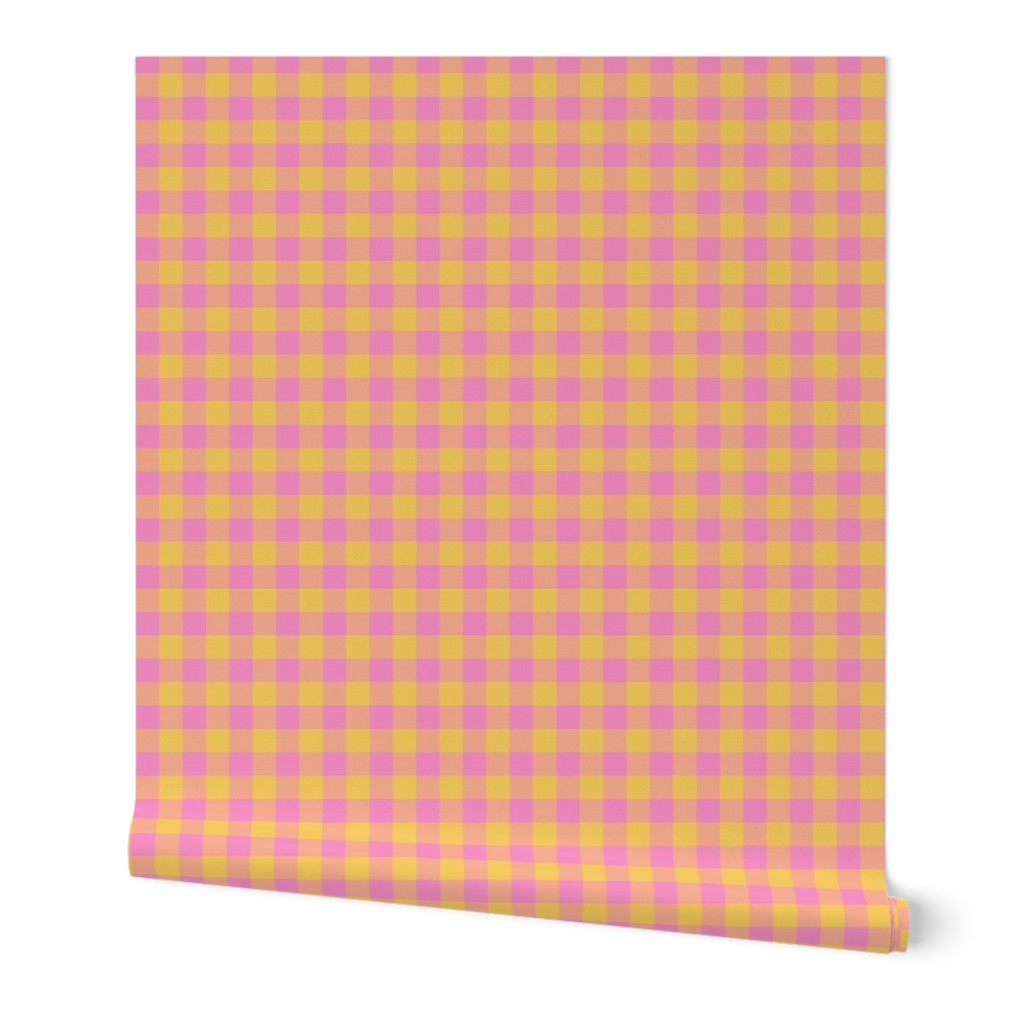 JP26 - Step Back Yellow and Savvy Pink Buffalo Plaid