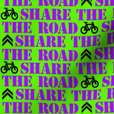 Share the Road - Purple and Green