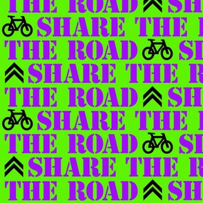 Share the Road - Purple and Green