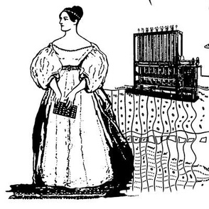 Women of Computer Science - Toile Black and White 