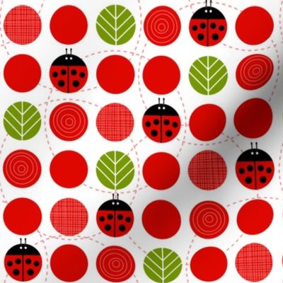 Ladybug Dots with Leaves