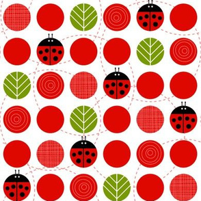 Ladybug Dots with Leaves