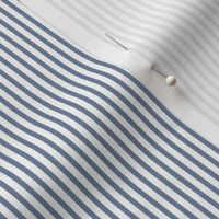 Beefy Pinstripe: Dark Chambray Blue Tiny Stripe