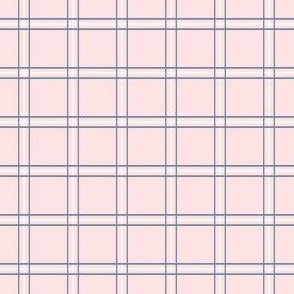 Pretty Plaid 1": Chambray Blue & Millennial Pink Small Plaid