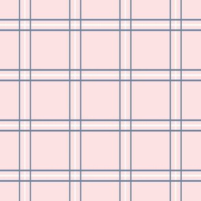 Pretty Plaid 2": Chambray Blue & Millennial Pink Plaid 