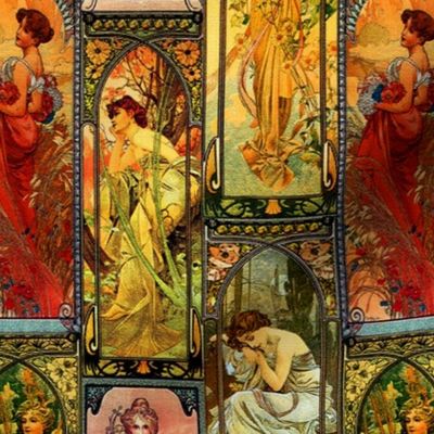 Victorian Art Nouveau Panels