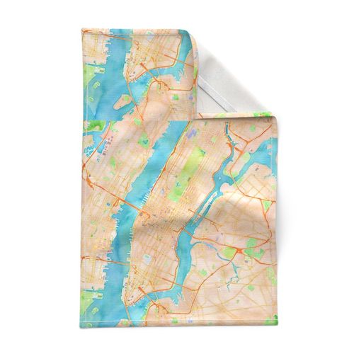 New York City watercolor map