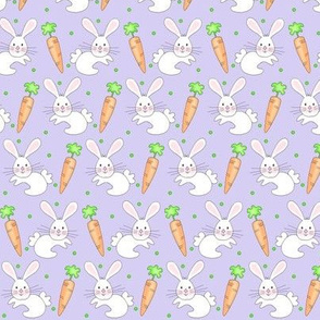 Little One / Baby Bunny n Carrot  -lavender   