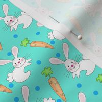 Little One / Baby Bunny n Carrot  -aqua