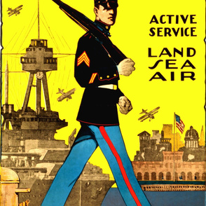 8-1   Poster of Marine in Dress Blues, ca WW I