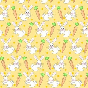 Little One / Baby Bunny n Carrot  -yellow