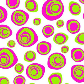 Perfectly Imperfect Circles hot pink and lime