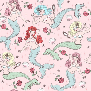 Mermaids and Roses-LARGE