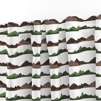 Brown and Green Mountain Ranges