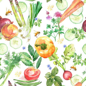 Watercolor Veggies