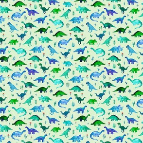 Custom Scale Extra Tiny Dinos in Blue and Green on Mint