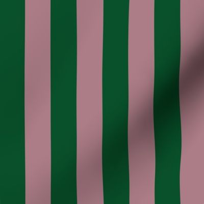 JP27 - Rustic Raspberry Mauve and Pine Green basic stripe