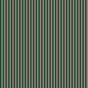 JP27 - Narrow Basic Stripes in Rustic Raspberry and Pine Green