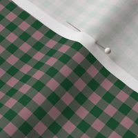 JP27 - Narrow Rustic Raspberry and Pine Green buffalo plaid