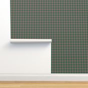 JP27 - Narrow Rustic Raspberry and Pine Green buffalo plaid