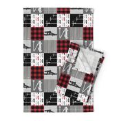 (3"small scale) lineman patchwork - buffalo plaid (90)