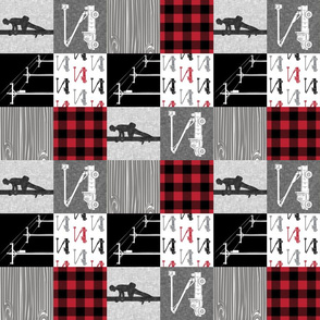 (3"small scale) lineman patchwork - buffalo plaid (90)