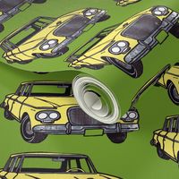 Yellow twin Headlight Studebaker Lark on green