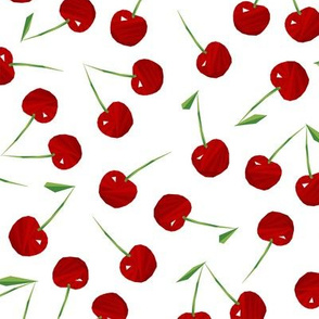 Small Cherries on White
