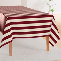 Deep Red and Cream Stripes | Nautical  (2 inch)