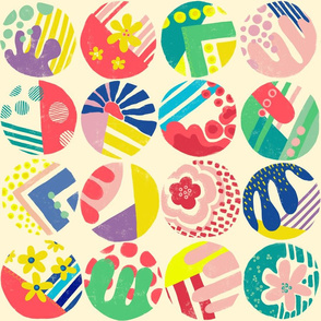 Circlefun. Colorful circle design. Geometric pattern.