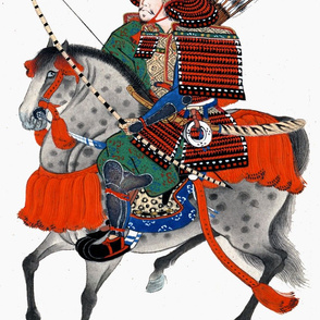 9-5    Armored Samuri Warrior on Horseback